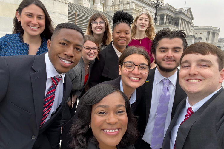 students at the US Capitol